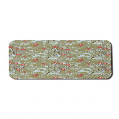 Ambesonne Pastel Floral Rectangle Non-Slip Mousepad, 31'' x 12'' Gaming Size