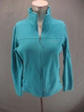 Columbia Size M Womens Cyan Full Zip Stand Collar Pocket Athletic Jacket 845