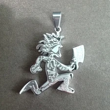 ICP Hatchetman Joker Card Polished Stainless steel PENDANT w/30 in ball chain