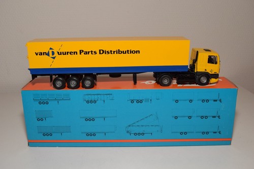 S TEKNO DAF 85 VAN DUUREN PARTS DISTRIBUTION TRUCK WITH TRAILER MINT BOXED - Picture 4 of 7