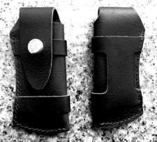 jackknife fold knife sheath scabbard waist bag cow leather customize black Z1034