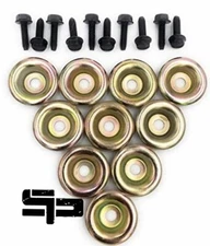 10 Piece Set UTV Skid Plate Washer Bolt Fits All Polaris General Ranger RS1 RZR