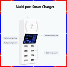 Multi-port 8USB+ non-slip pad hub Desktop fast charging station AC power adapter