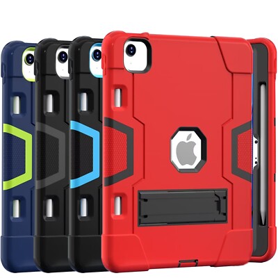 For iPad Air 11-inch M2 (2024) Shockproof Heavy Duty Rubber Cover Case Stand