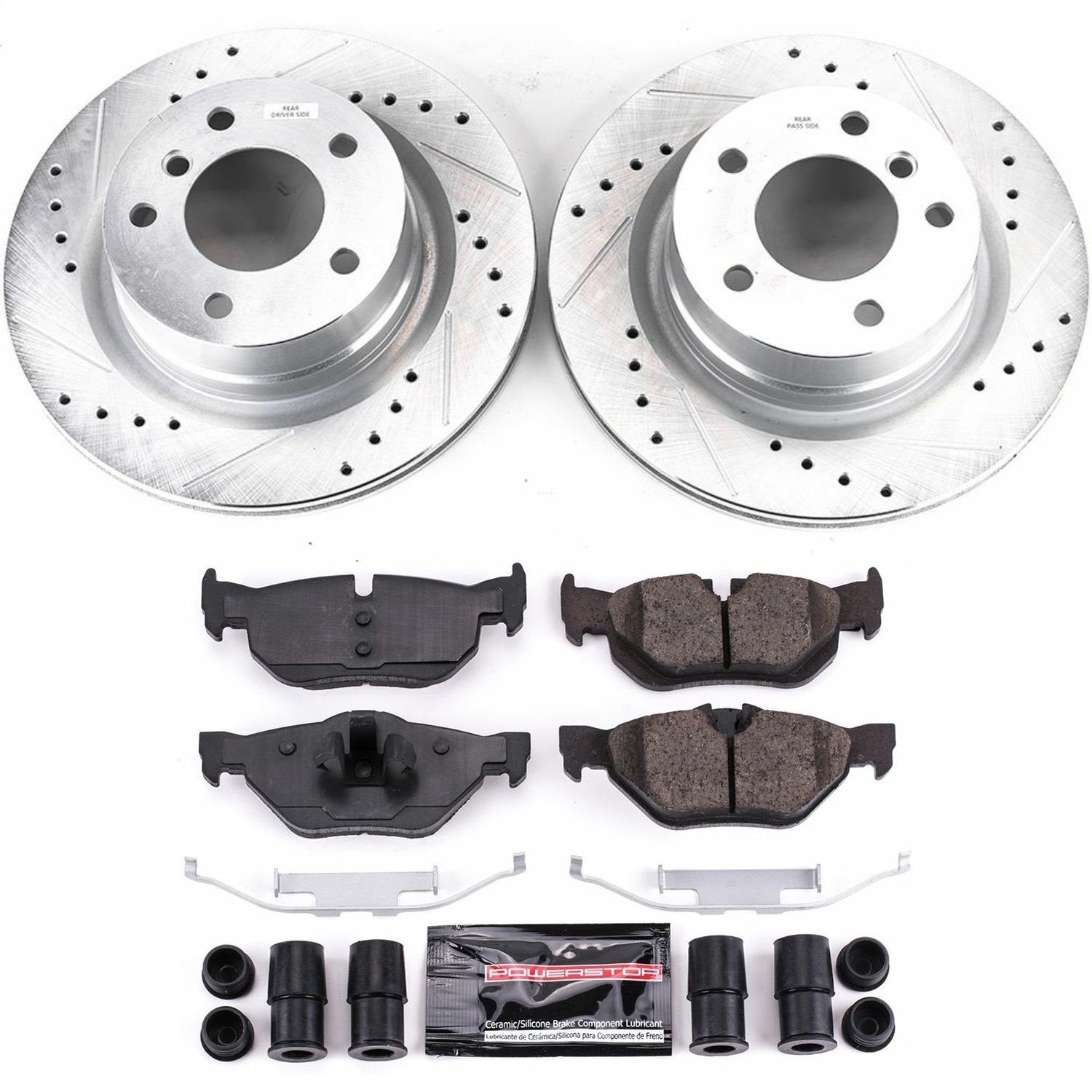 Power Stop K5687 Z23 Evolution Sport Performance 1-Click Brake Kit Rear