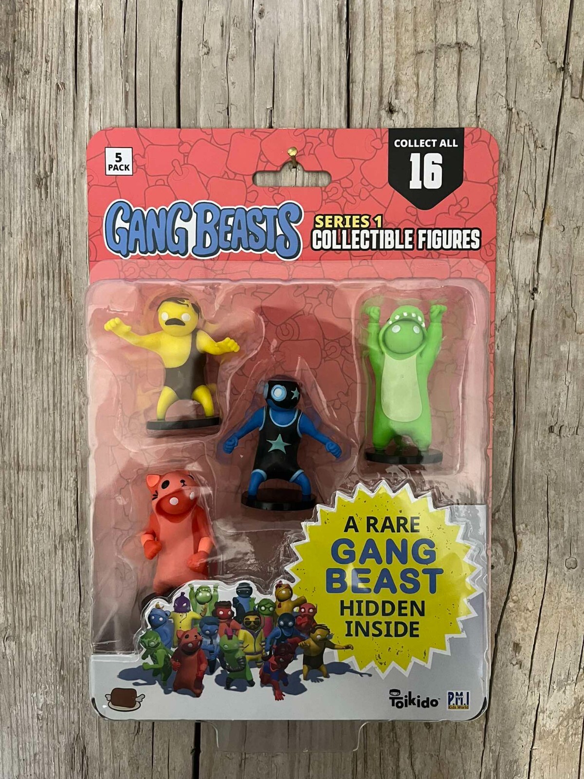 Action 3D Mini Figures Gang Beasts Serie 1 4 Personaggi + 1 Raro Blisterpack A