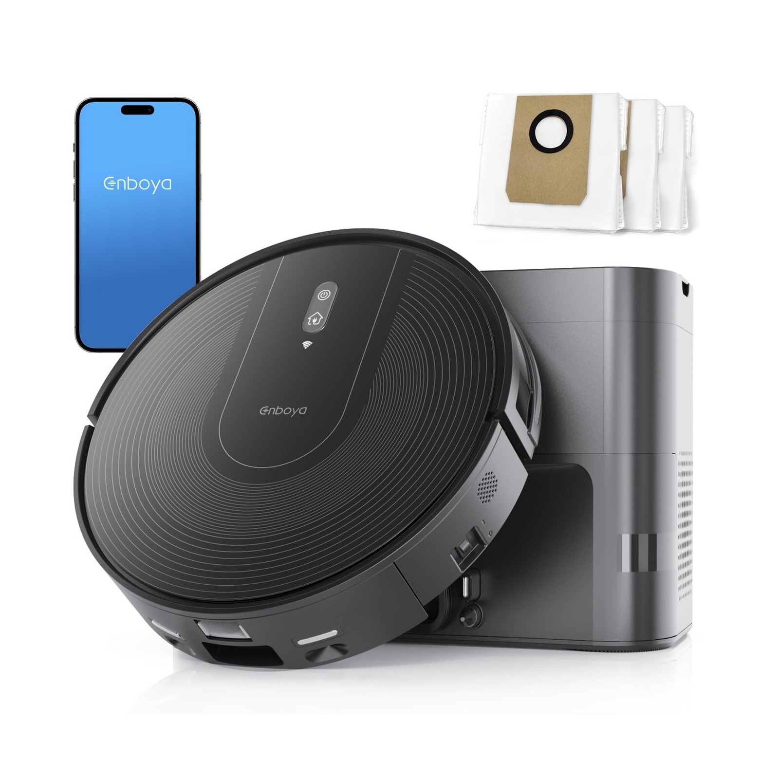 Enboya Robot Vacuum Powerful Suction Robot Vacuum Cleaner with Self