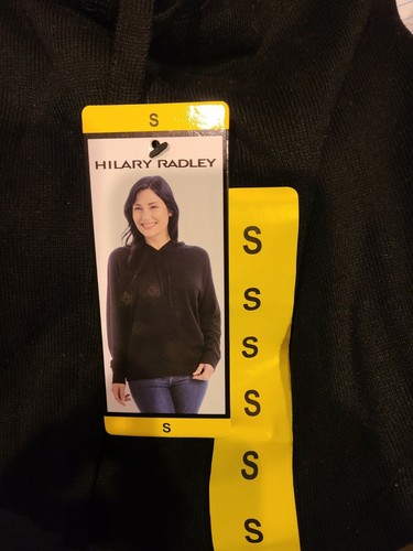 Hilary Pullover Cozy Sweater Hoodie Hooded Black Women's S Long Sleeve Shirt - Picture 4 of 4