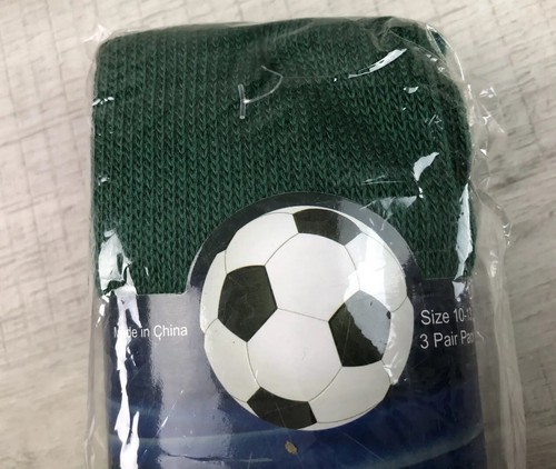 Soccer Socks Hunter Green Tall Soxnet Unisex Size Large 10-13 Pack Of 3 Pairs - Picture 12 of 13