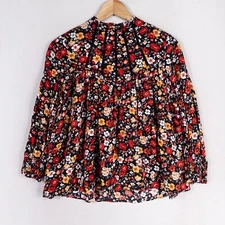 Zara Trafaluc Collection Top Blouse Womens Sz Small Multicolor Floral Prairie