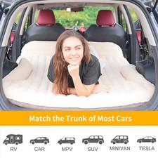 SUV Air Mattress Thickened Flocking Travel Bed With 2 Pillows for Trunk/SUV