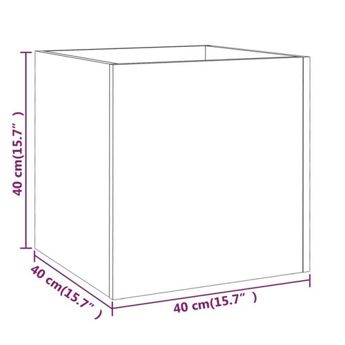 vidaXL Pflanzgefäß Betongrau 40x40x40 cm Holzwerkstoff DE - Bild 7 von 7
