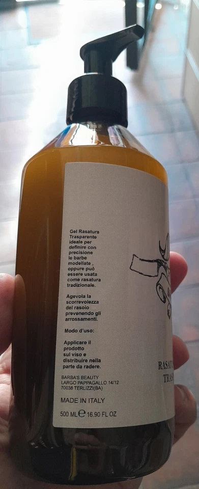 gel rasatura istantaneo trasparente barba e corpo 500ml barba's - Immagine 3 di 3