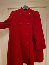 Cappotto rosso premaman da donna doppiopetto marca Les Copains - lana - largo