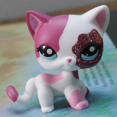 lps pink sparkle cat
