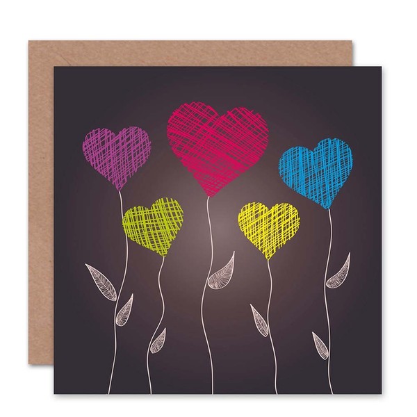 Liebe Herz Luftballons Romantik Jahrestag Valentinstag Karte Zum Hochzeitstag-image
