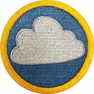 Weather Wilderness Scouts Merit Badge Embroidered Iron on Patch