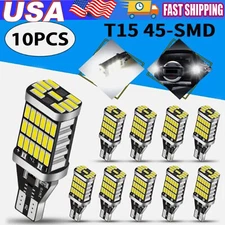 10X T15 921 912 LED Reverse Backup Light Bulbs W16W 916 6000K Super Bright White