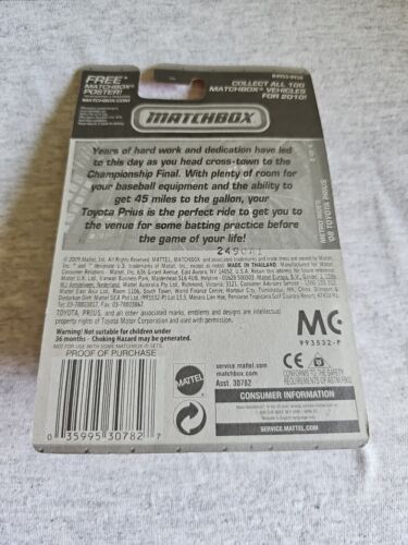 2010 Matchbox 08 TOYOTA PRIUS Black 26/100 LITTLE BEND Metro Rides - Picture 2 of 16