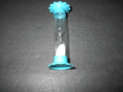Vintage 1989 Taboo Game Replacement Piece  Sand Timer  Teal   Tested / Working