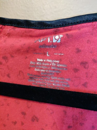 Apt. 9 women's L pajama set red & black heart print (see full info below) - Picture 7 of 12
