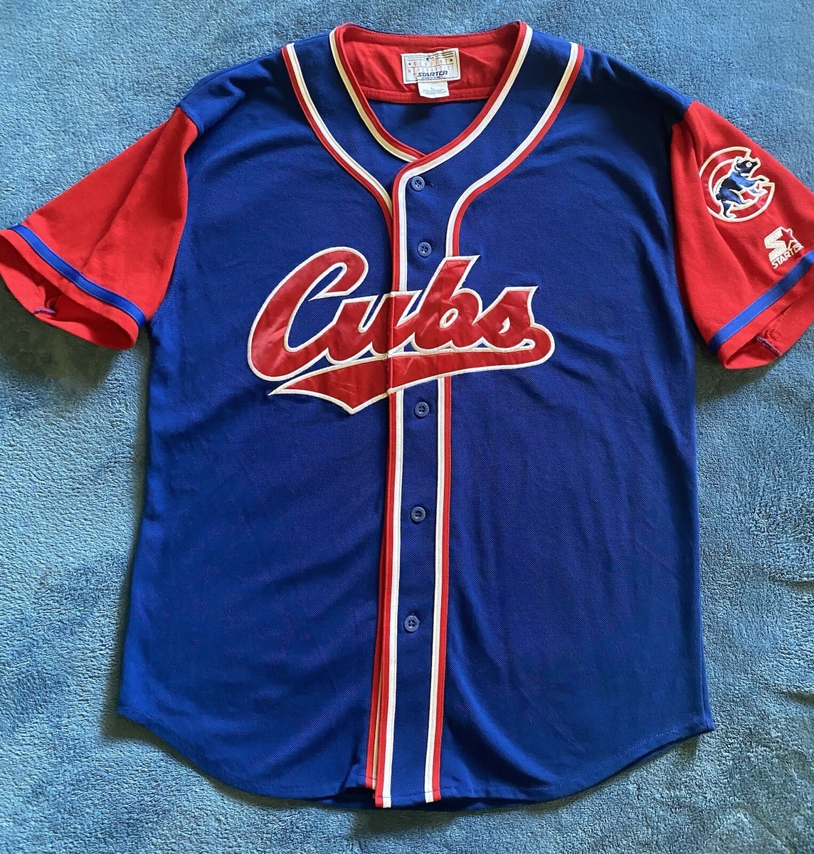90's Starter MLB CHICAGO CUBS スタジャン USA製 Vintage 90's Starter Chicago Cubs MLB Baseball Jersey Sz L