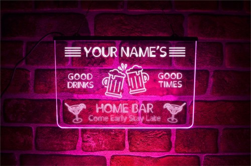 Custom Home Bar LED Neon Light Sign | Personalised Hanging Pub Wall USB Display - Picture 11 of 14