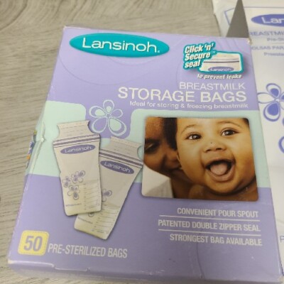 Medela & Lansinoh Breastmilk Storage Presterilized Bags 25 Total Sealed