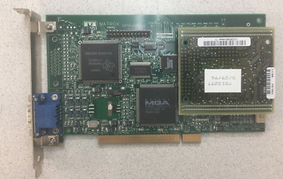 Vintage MATROX 576-04 REV.A PCI VIDEO CARD with VIDCRD001AAWW TI M0DULE