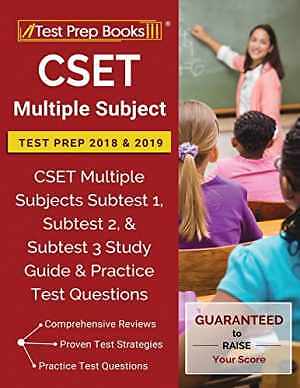 CSET Multiple Subject Test Prep 2018 & - Paperback, by Test Prep Books - Good