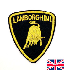 Iron Sew On Lamborghini Patch Car Logo Embroidered Badge for Hat Bag Jacket UK