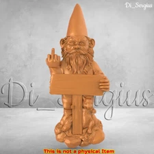 3D stl file relief GNOME for CNC router cnc machine milling