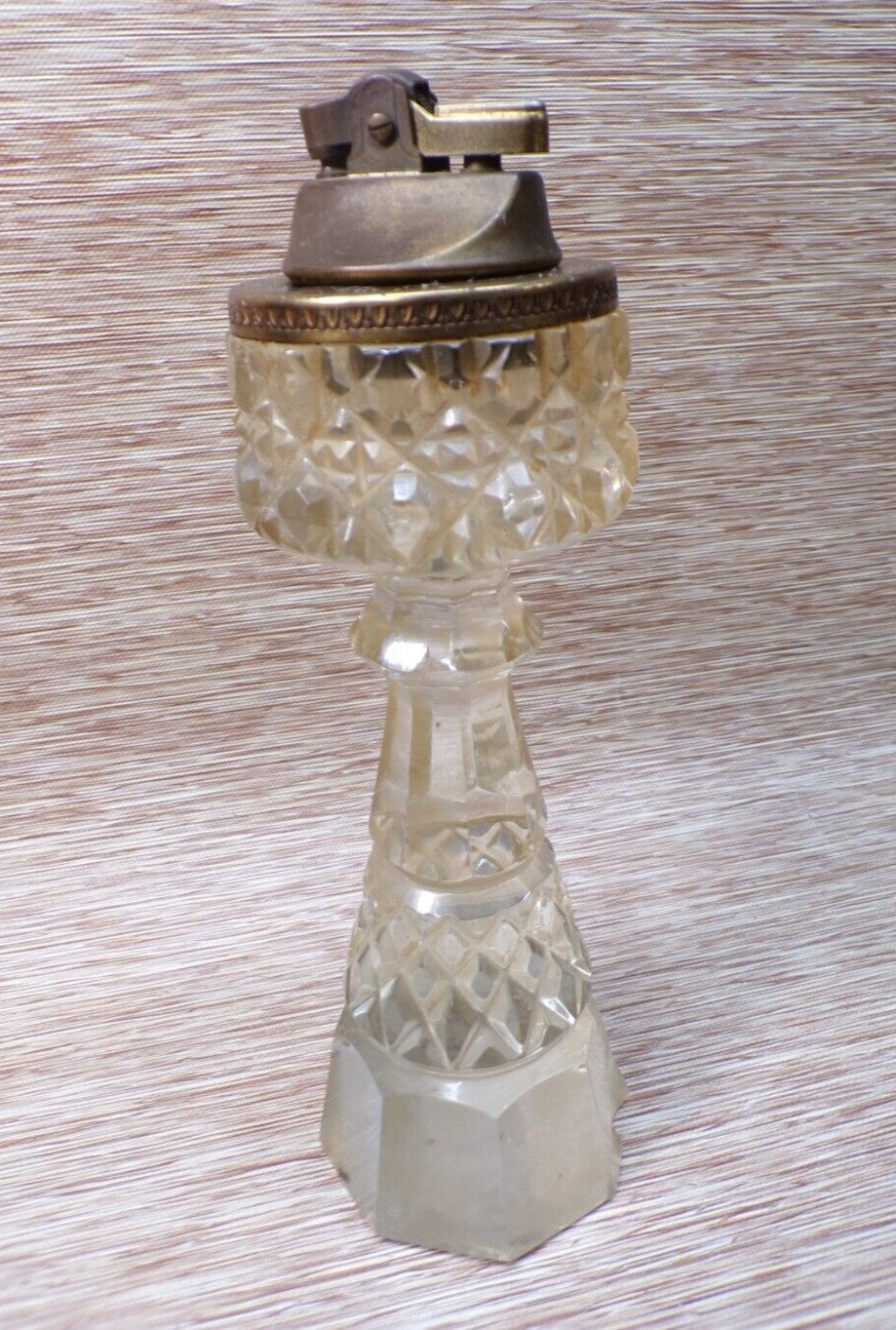 Crystal With Brass Insert ~ Cracked