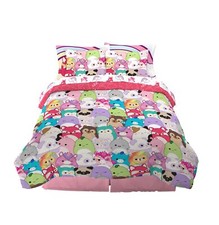 Franco Squishmallows Bedding Super Soft Comforter and Sheet Set with Sham, 7 ...