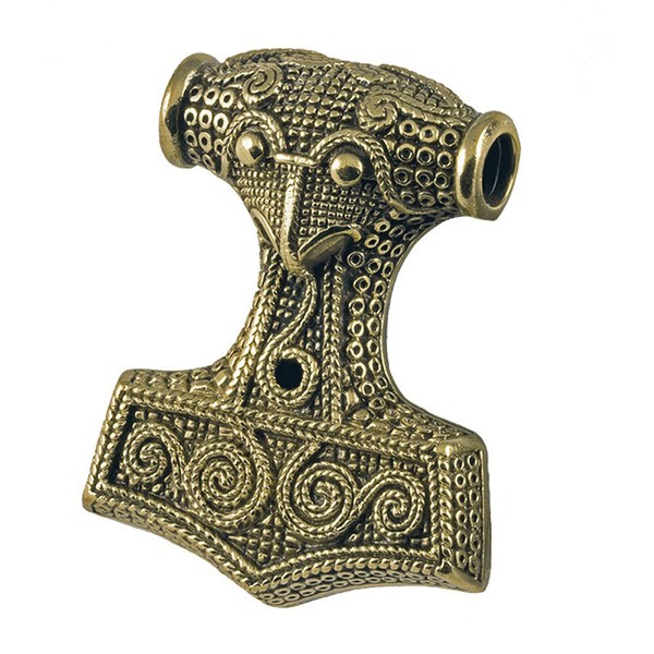 Schonenhammer Gross Bronze AnhäNger Schmuck Wikinger Viking Thorhammer-image