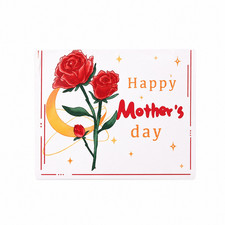 Floral Mother's Day Card, Light Orange Pink Greeting Cards