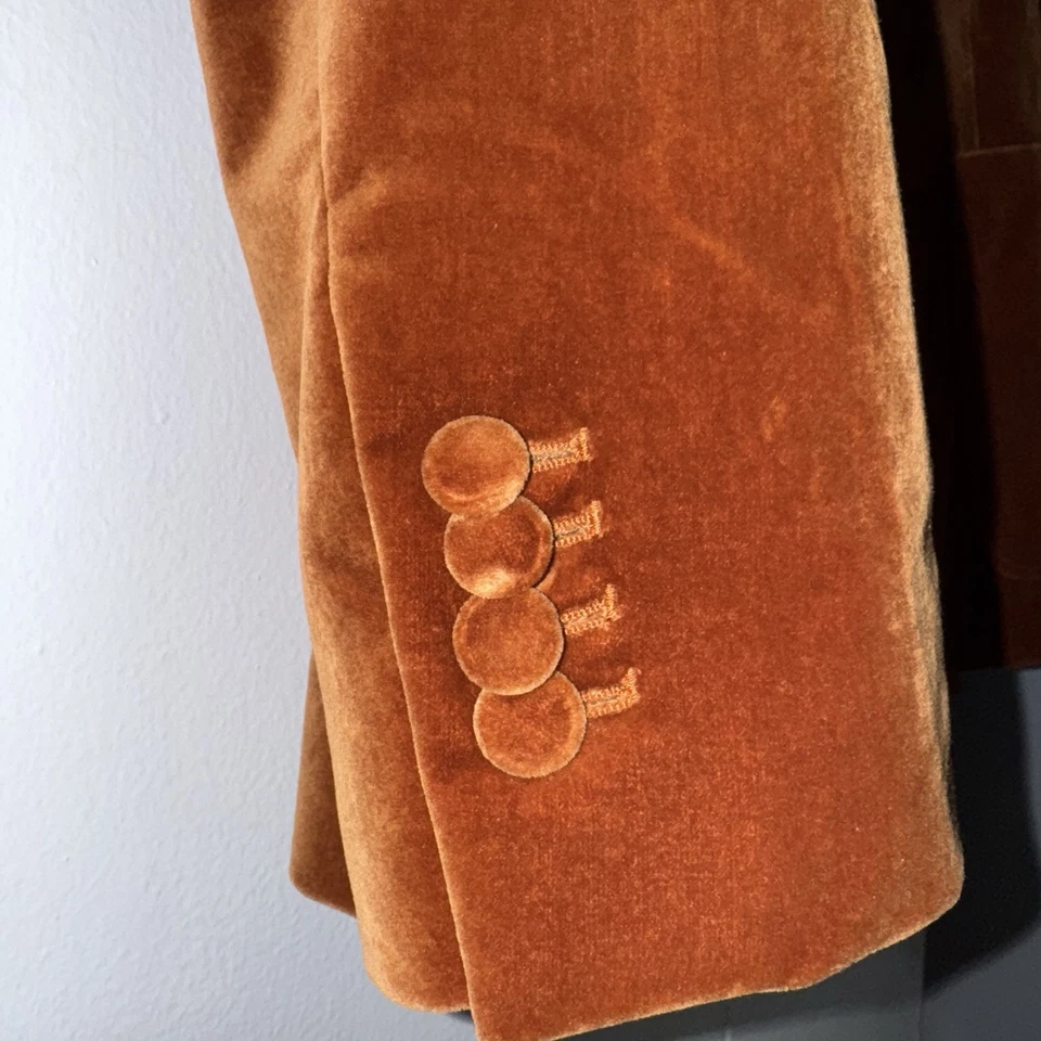 Lardini Rust Velvet Dinner Jacket | NWT | Made in Italy | 40R - Image 3 of 4