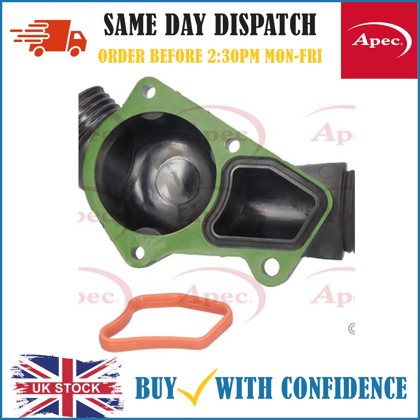 Cooling System Coolant Flange APEC ATH1540 Fits BMW 3 Series 5 Series Z3 Plastic - Image 17
