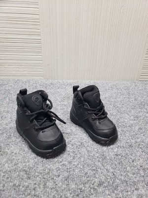Nike Manoa LTR Toddler Sneaker Shoe 4C Black Leather Boots High Top Lace Up Wear