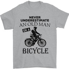 Ciclismo Nunca Subestimes A Un Hombre Viejo Camiseta 100% Algodón