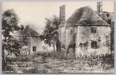 Peterborough Niedrige Farm & Taubenschlag aus dem Westen Postkarte