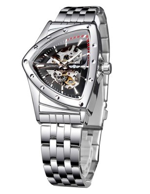 FORSINING Skeleton Watches for Men, Automatic Mechanical Watch with Triangle ...