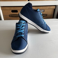 Heelys Propel Knit Skate Sneakers Mens 10 Wheeled Blue Shoes w/ Wheels HE100037