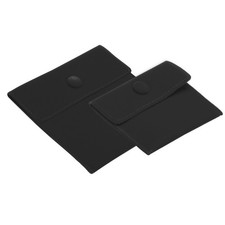2 Pack 2 Size Jewelry Pouches Velvet with Snap Button Black