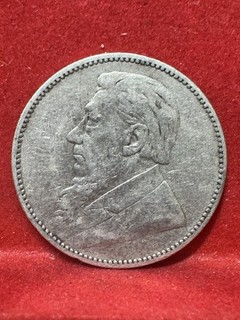 South African Republic 1 shilling • 1895 Silver VF
