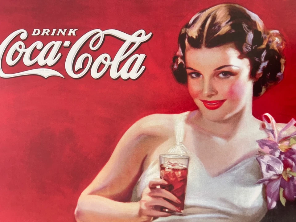 COCA COLA, 1935 , VINTAGE ADVERTISEMENT OFFICIAL, LICENSED 1996 ART PRINT - Image 2 of 4