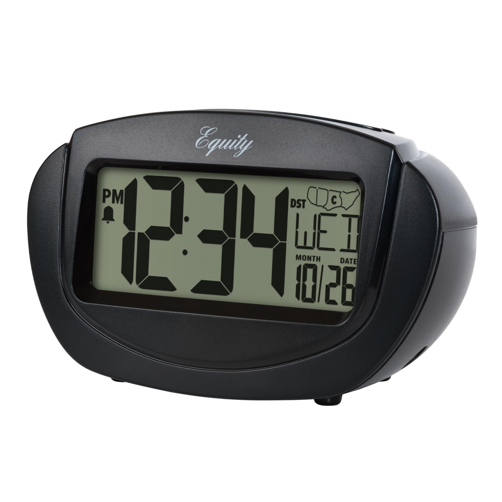Equity by La Crosse 31022 Insta Set LCD Alarm Clock, Black reference