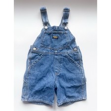 Toddler Boy's OshKosh Denim Carpenter Bib Overalls Shortalls Size 4