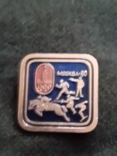 Vintage Moscow 1980 Olympics pin Badge