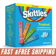 Skittles Zero Sugar Tropical Powdered Drink Mix Variety Pack, 60 pk. Best Price